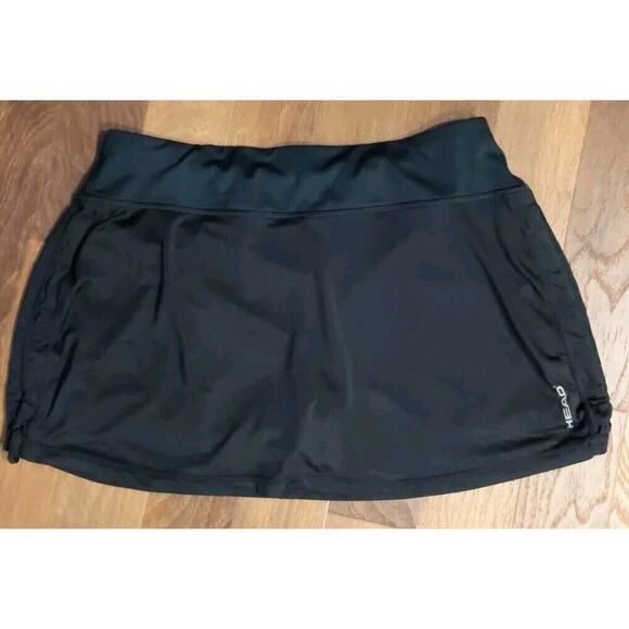 Head Womens Black Tennis Active Skirt Skort Spandex Size Large Workout - Picture 1 of 5
